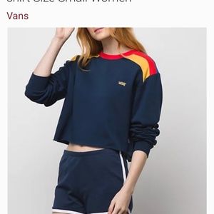 VANS Rainee Crew Cropped Pullover Long Sleeve Sweat